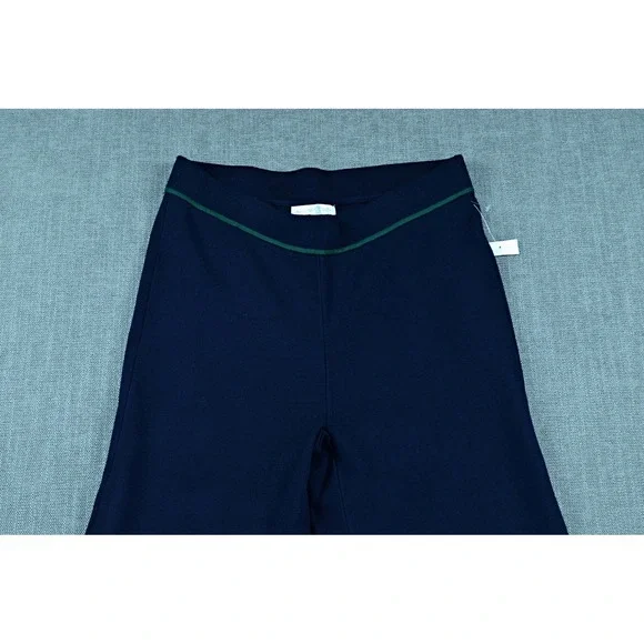 Caroline Constas Pant's Women L Navy Blue Wide-Leg Pull On NEW - Picture 2 of 10